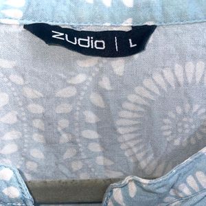 Light Blue Printed Kurta