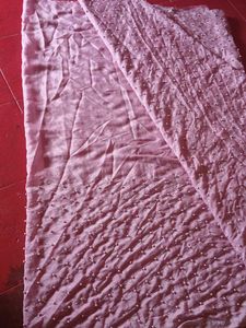 Elegant Pink Pearl Embellished Saree