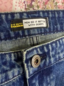 Stylish Blue Wash Wide Leg Jeans