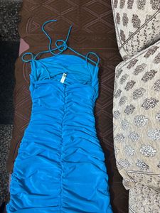Blue Bodycon Mini Dress