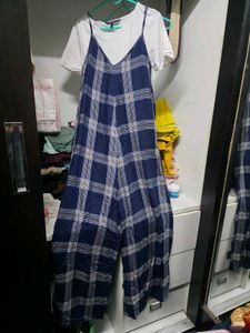 Checked Cotton Jumpsuit - Vero Moda