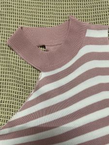 Striped Mock Neck Tank Top