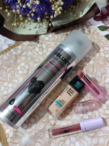 BBLUNT Hot Fix Hold Spray & Makeup Bundle