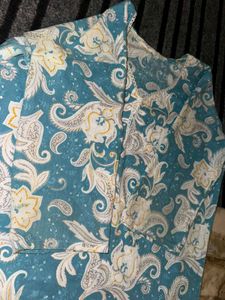 Blue Short Kurti for College Wear