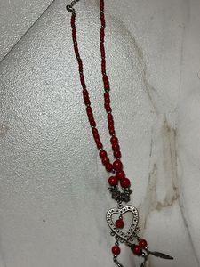 (New) Bundle of 3 Red Beaded Necklaces