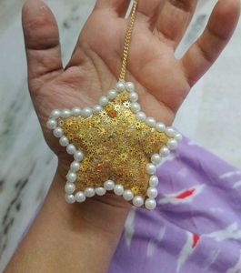 Handmade Perl Star Keychain