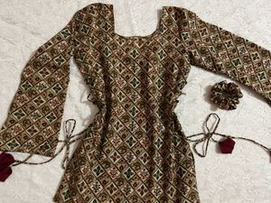 Desi side corset short Kurti
