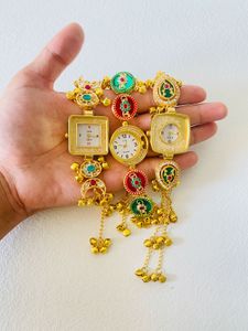 Unique Gold Watch Bracelet (rakhi )