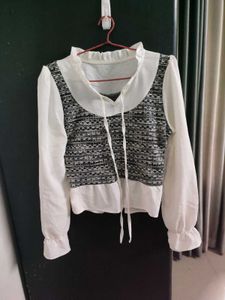 Chic Black &amp; White korean top