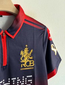 RCB 2026 HOME KIT VIRAT POLO EMBROIDERY PREMIUM