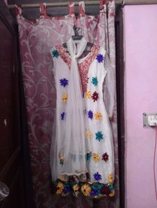 Elegant Floral Embroidered gown
