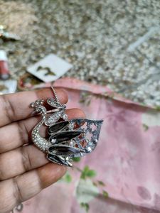 Elegant Peacock Pendant Necklace