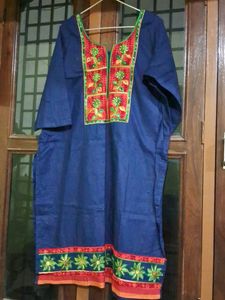 Embroidered Blue Kurta salwar and Dupatta
