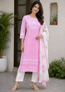 💞Pink Printed Kurta 💞