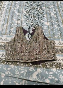 Elegant Purple Embroidered Lehenga Set