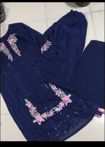 Elegant Navy Blue Kurta Set