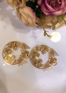 Gold Butterfly Hoop Earrings