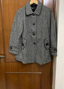 Herringbone Tweed Coat