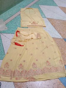 Elegant Yellow  Rajputi poshak