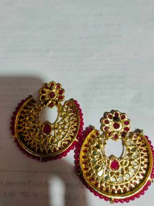 Pink Colour Design Beautiful Earings