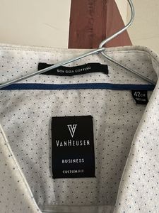 Men's White Textured Dress Shirt