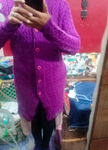 Purple Knit Cardigan