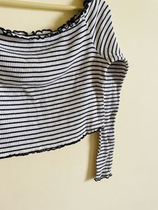H&amp;M Off-Shoulder Long Sleeve Top