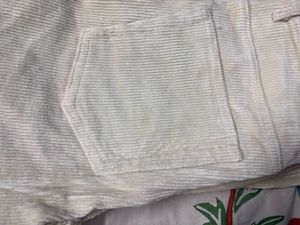 Cream Corduroy Pants velvet