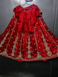 Lahanga Choli Set Maroon Colour