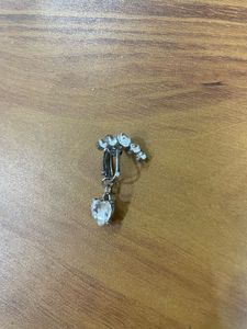 Heart Charm fake Belly Ring