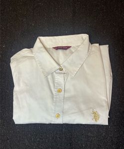 US Polo Assn White Button-Up Shirt