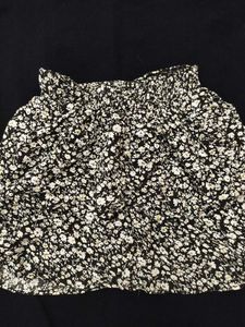 Black Floral Mini Skirt