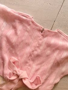 Stunning Pink &amp; White Sequin Gown