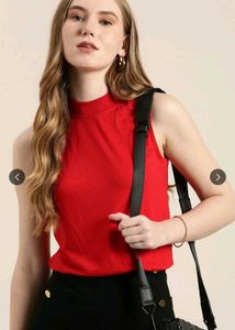 Sleeveless Mock Neck Top