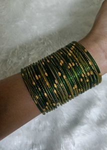 Green Glass Bangles Set