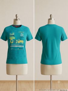 Teal Graphic Print T-Shirt