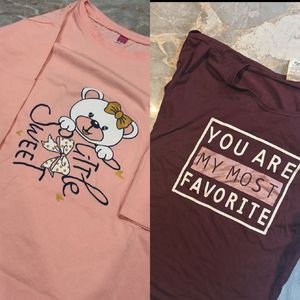 Cute Graphic Tees - Pack of 2
