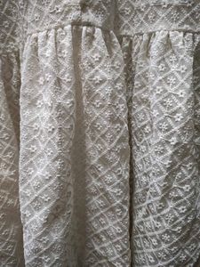 White Embroidered Tunic Top