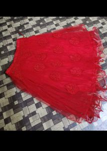 Red Embroidered lehenga