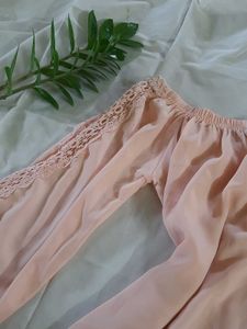 Annabelle By Pantaloons Off Shoulder Peach Top