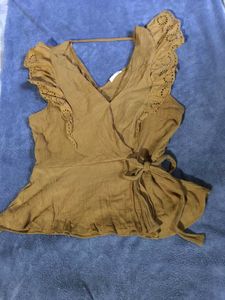 Flowy Mustard Yellow Ruffled Top
