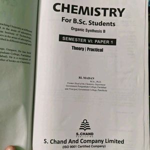 Chemistry for B.Sc. VI Semester Books