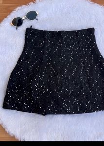 Sparkly Black Mini Skirt