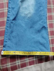 Stylish Wide Leg Blue Jeans