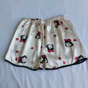 Cute Kiki Cartoon Print Satin Pajama Shorts🎀✨️
