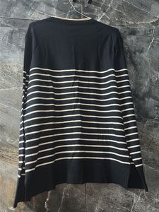 Black &amp; White Striped Woollen Sweatshirt