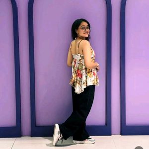 Floral Print Spaghetti Strap Top