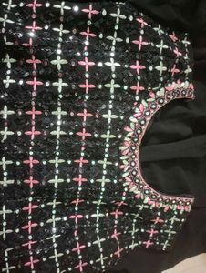 Elegant Black    short Gown gharara pant like new