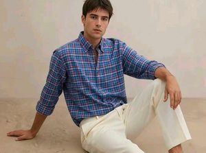Blue Plaid Men's Shirt