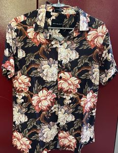 Men's Floral Print Short Sleeve Shirt